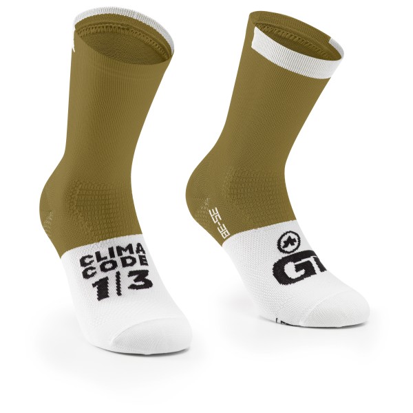 ASSOS - GT Socks C2 - Radsocken Gr 0 - 35-38 oliv/weiß von Assos