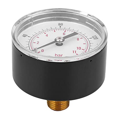 Axiales Manometer 1/4 BSPT Haltbarkeit klare Messwerte Luftdruckmanometer für Wasser(0-160psi 0-11bar) von Astibym