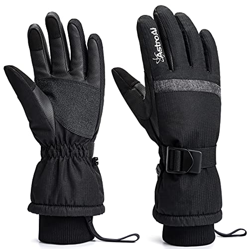 AstroAI Ski Handschuhe (Schwarz, M) von AstroAI