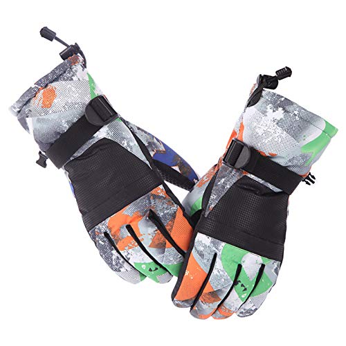 Asukohu Kinder Kinder Winter Warme Snowboard Für Ski Handschuhe Volle Finger Mitt Ski Handschuhe Männer Wasserdicht von Asukohu
