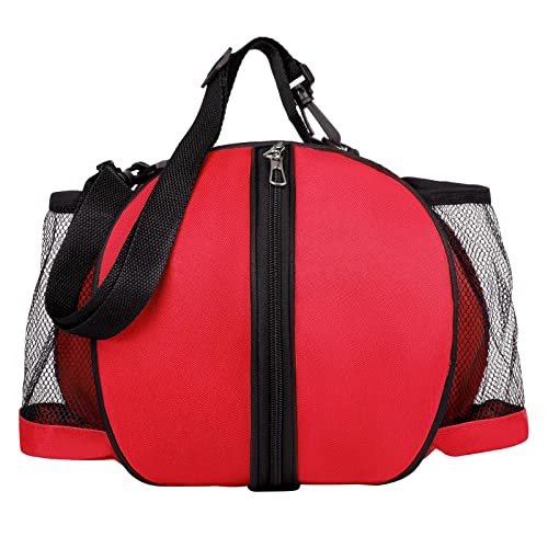 Basketballtasche, Fußball-Schultertaschen mit zwei elastischen Seitentaschen, Zwei-Wege-offene Balltasche, Sportausrüstung, Tasche für Fußball, Basketball, Umhängetasche von Asukohu