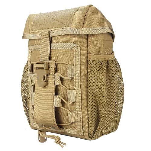 Faltbare Kippertasche, Hüfttasche, Handtasche, taktisch, groß, faltbar, mit Kordelzug, für Reisen und Camping von Asukohu