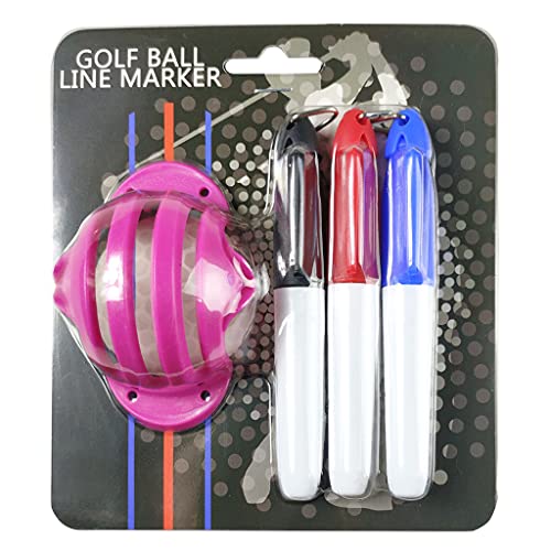 Golfball-Linienmarkierer mit mehreren Spuren, Golf-Trainingsschablone, Ausrichtungsmarkierungen, Positionierhilfen, Golfball-Liner-Werkzeug, 3-reihiges Set, Ausrichtungswerkzeug von Asukohu