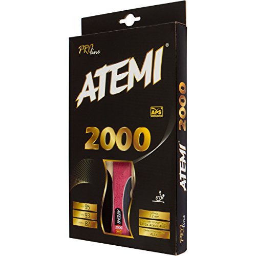 Atemi Pro Line 2000 Tischtennisschläger Superior Control und Power – ITFF genehmigt – Tischtennisschläger von Bester Qualität – Ideal für Tischtennisschläger für Anfänger und auch fortgeschrittene von Atemi