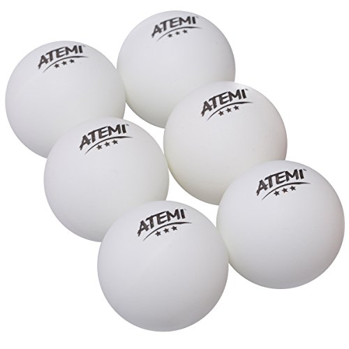 Atemi 3 Estrellas Blanco Tischtennisbälle mit 3 Sternen für professionelle 40 mm (6 Stück), Weiß, M von Atemi