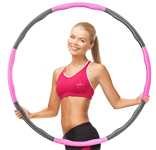 AthleticPro - DAS ORIGINAL - Hula Hoop Reifen Erwachsene [0.75-1kg] - Steckbarer Hulahuppreif zum Abnehmen [6-8 Teile] - Fitness, inkl. Springseil von AthleticPro