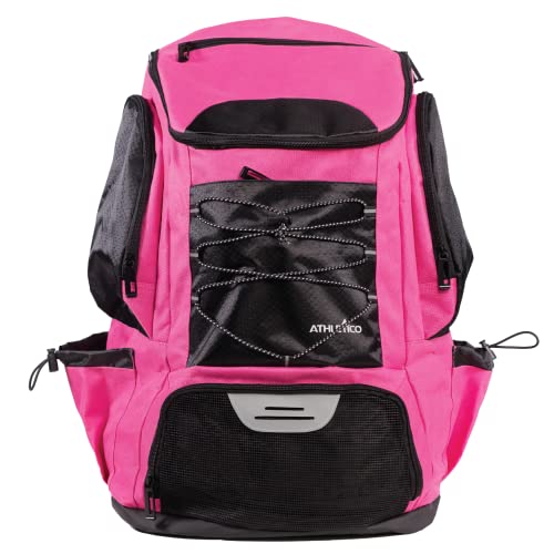 Athletico Schwimmrucksack – Pooltasche mit Nass- und Trockenfächern für Schwimmen, Strand, Camping und mehr (Pink) von Athletico