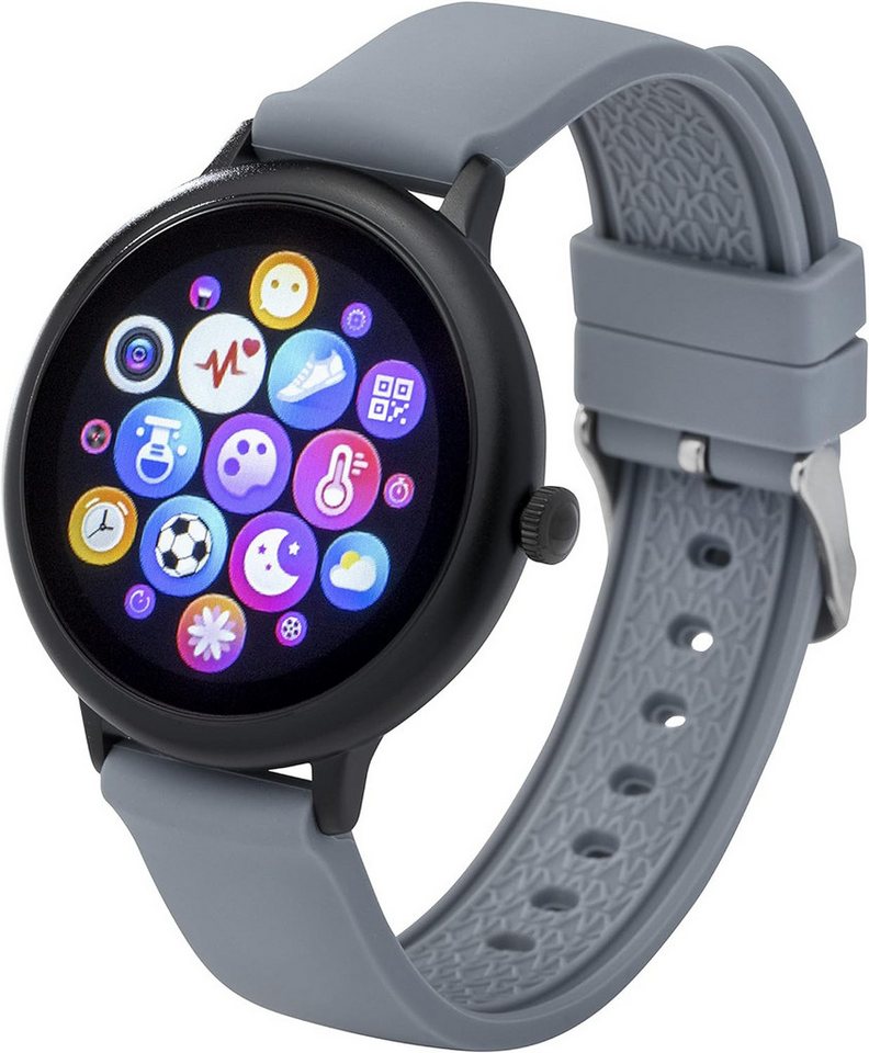 Atlanta Smartwatch (1,18 Zoll, Android, iOS), Fitnesstracker mit Herzfrequenz Puls Blutdruck Schlaf Farbdisplay von Atlanta