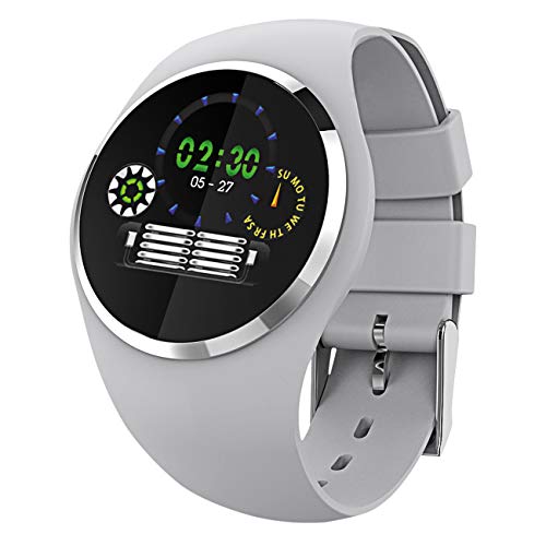 Fitness Tracker mit Herzfrequenz Blutdruck Schlaf Schritte Farbdisplay mit Animation Smartwatch Armband Uhr - 9703-4 Grau von Atlanta