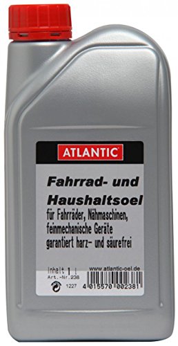 Atlantic Fahrrad-und Haushalts-Öl 238 U, Silber, 1 L Atlantic Fahrrad-und Haushalts-Öl 238 U, Silber, 1 L von Atlantic