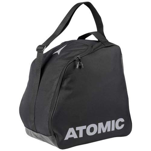 ATOMIC Boot Bag 2.0 in Schwarz/Grau - Robuste Skischuhtasche - Extra Zubehör-Fach - Junior Performance Shell für mehr Stabilität - Mit herausnehmbarer Skischuhplatte von ATOMIC