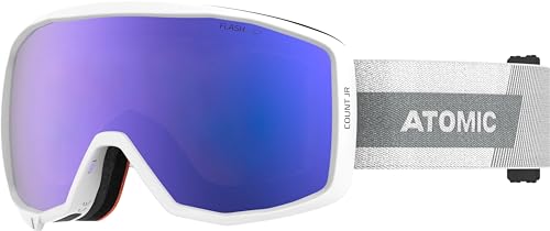 ATOMIC COUNT JR SPHERICAL Skibrille für Kinder - Weiß - Komfortabler Live Fit Rahmen - Klare Sicht & besserer Blendschutz - Over The Glasses-kompatibel für Brillenträger von ATOMIC
