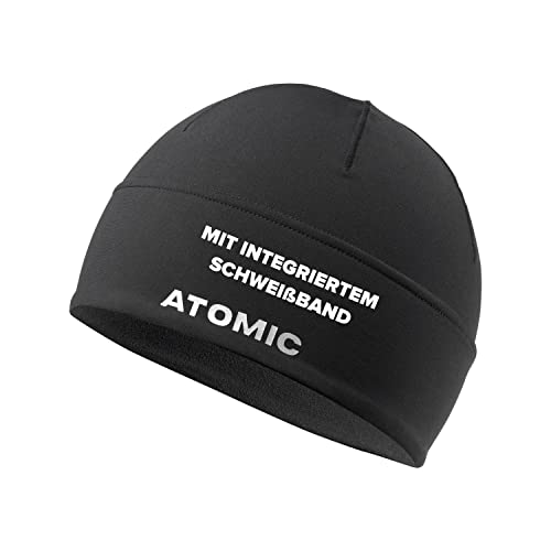 Atomic ALPS TECH Beanie - Schwarz - Skimütze für Langlauf & Tourengehen - Mützen aus dehnbarem Material - Mütze mit integriertem Schweißband - Schnell trocknende Wintermütze von ATOMIC