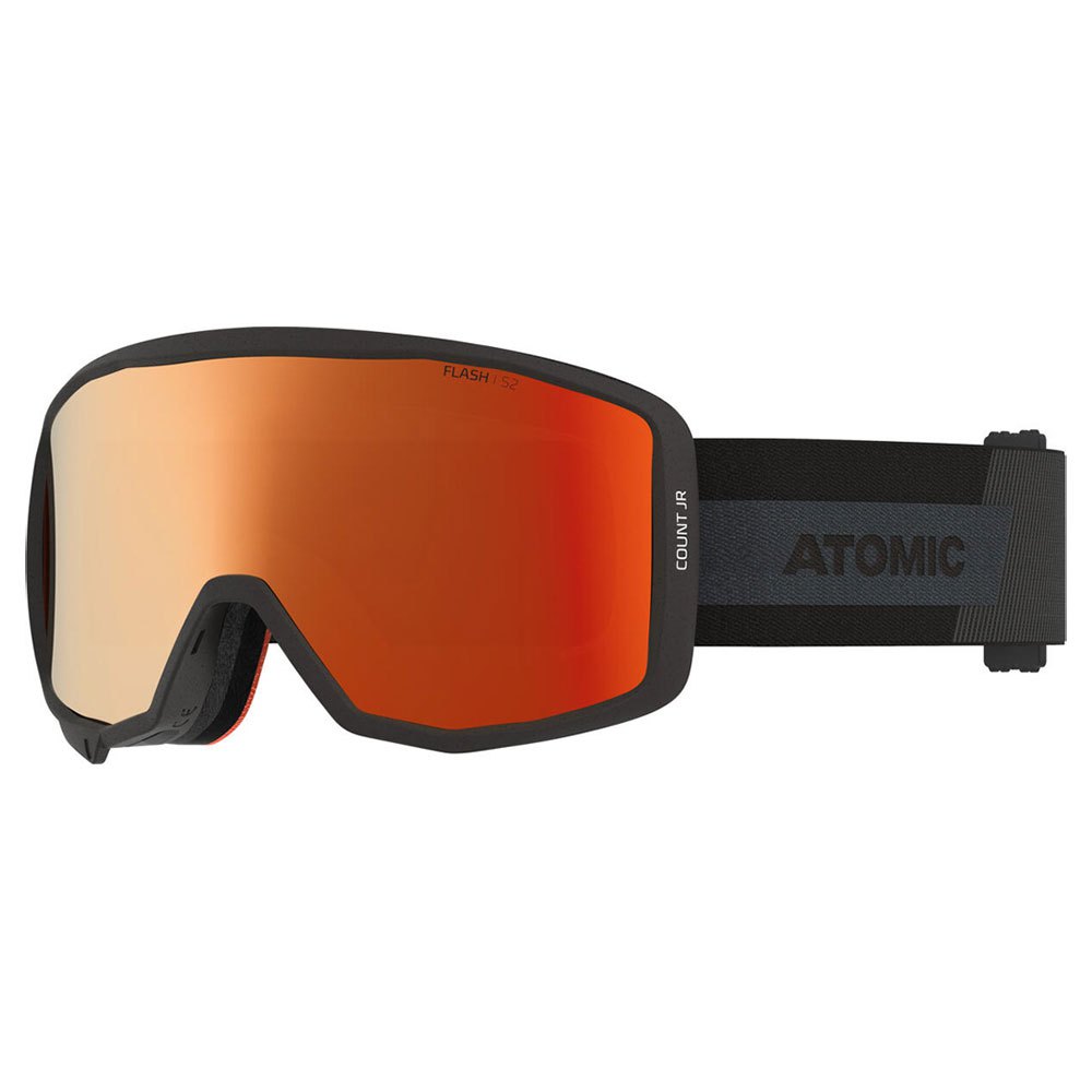 Atomic Count Cylindrical Ski Goggles Junior Schwarz,Grau Red Flash/CAT2 von Atomic