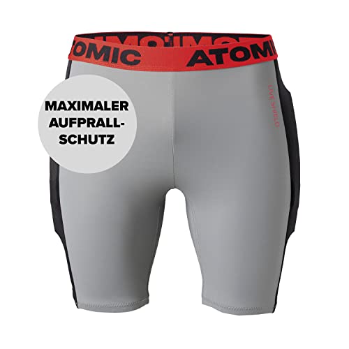 Atomic Damen/Herren Ski-Protektor Live Shield Short, Größe XS, grau/schwarz, AN5205026XS von ATOMIC