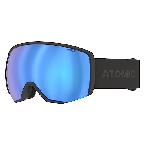 ATOMIC REVENT L HD Skibrille - Black - Skibrillen mit kontrastreichen Farben - Hochwertig verspiegelte Snowboardbrille - Brille mit Live Fit Rahmen - Skibrille mit Doppelscheibe von ATOMIC