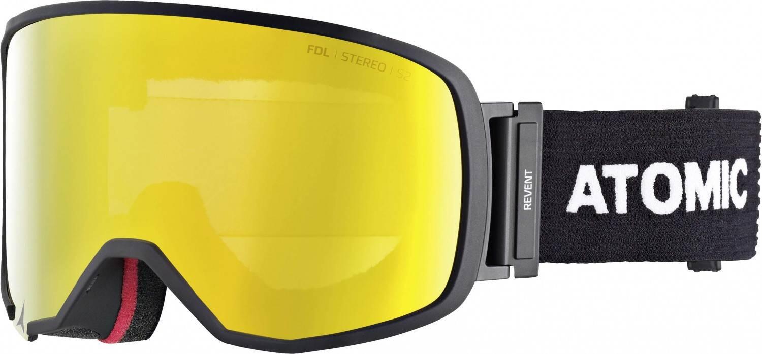 Atomic Revent L Stereo Brillenträger Skibrille (black, Scheibe yellow stereo) von Atomic