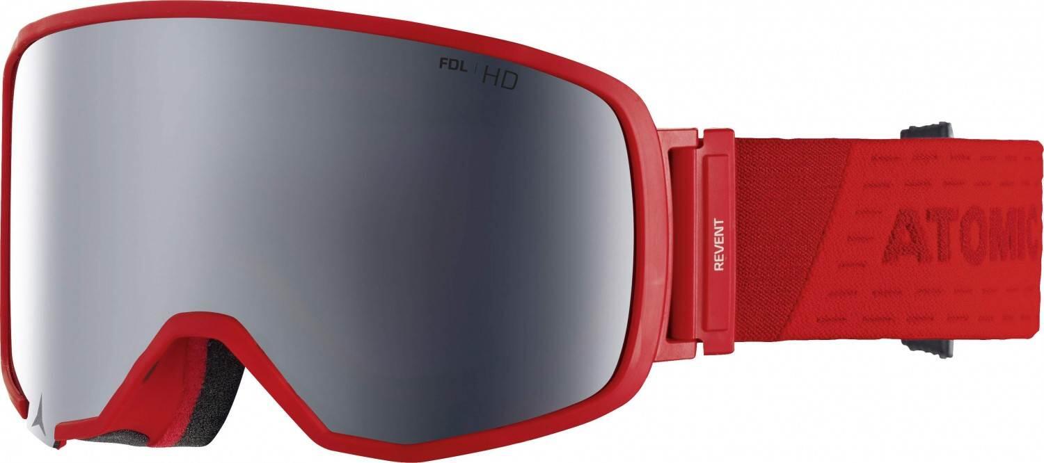 Atomic Revent Large Skibrille (Farbe: red, Scheibe silver stereo HD) von Atomic