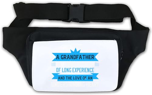 Bauchtasche mit Aufschrift "A Grandfather has The Wisdom of Long Experience", Weiß, weiß, Einheitsgröße von Atspauda