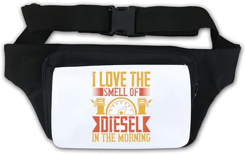 Bauchtasche mit Aufschrift "I Love The Smell of Diesel in The Morning", für Mechaniker, Auto, Garage, Weiß, weiß, Einheitsgröße von Atspauda