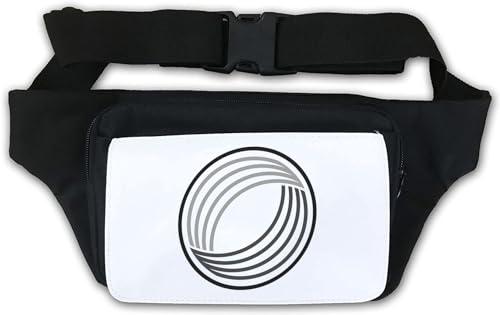Grey Circles Gürteltasche, modernes minimalistisches Kunst-Logo, Weiß, weiß, Einheitsgröße von Atspauda
