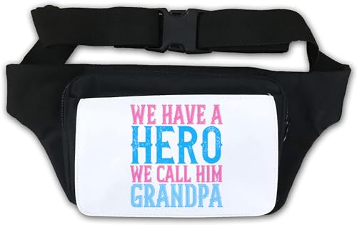 Gürteltasche mit Aufschrift "We Have a Hero, We Call him Grandpa", Weiß, weiß, Einheitsgröße von Atspauda