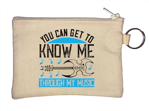 Schlüsselanhänger mit Aufschrift "You can get to Know me Through My Music", Beige, beige, Einheitsgröße von Atspauda