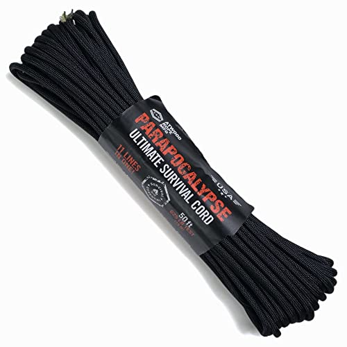 Atwood Rope Parapocalypse Ultimate Survival Paracourd Seil 50ft (Schwarz) von Atwood Rope MFG