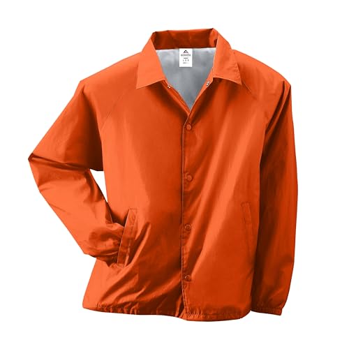 Augusta Sportswear Unisex Nylon Coach Jacke/liniert Medium Orange von Augusta Sportswear