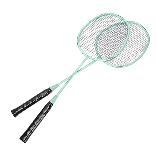 Ausla Badminton Set,2 Stück/Set Badmintonschläger Glas Carbon Legierung mit Schlägertasche und Nylon Griff für Anfänger Student Training,Türkis K168 von Ausla