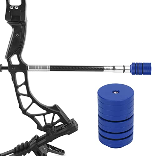 Bogenschießen-Bogenstabilisator-Gewichtsset, Abnehmbares Gegengewichtsset aus Aluminiumlegierung für Recurve-Bogen und Compound-Bogen (Blue) von Ausla