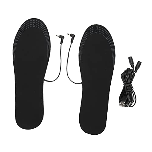 Wärmesohle Schuhheizung, 4mm Elektro USB-Heizsohlen Beheizbare Einlegsohlen 40-50℃ Wärme gleichmäßig verteilen für Unisex Schuhe Boot(40-44) von Ausla