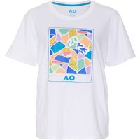 Australian Open AO Dated Mosaic T-Shirt Damen in weiß, Größe: L von Australian Open