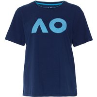 Australian Open AO Stack Print Core Logo T-Shirt Damen in dunkelblau, Größe: L von Australian Open