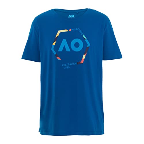 Australian Open Herren DWAMT044-blue T-Shirt, blau, XXL von Australian Open