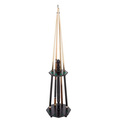 Automaten Hoffmann Billard-Queue Ständer | Reines Massivholz |Für 8 Billard-Queues | Mahagoni oder schwarzes Holzdekor | Höhe 83 cm | Mit Filzeinlegern von Automaten Hoffmann