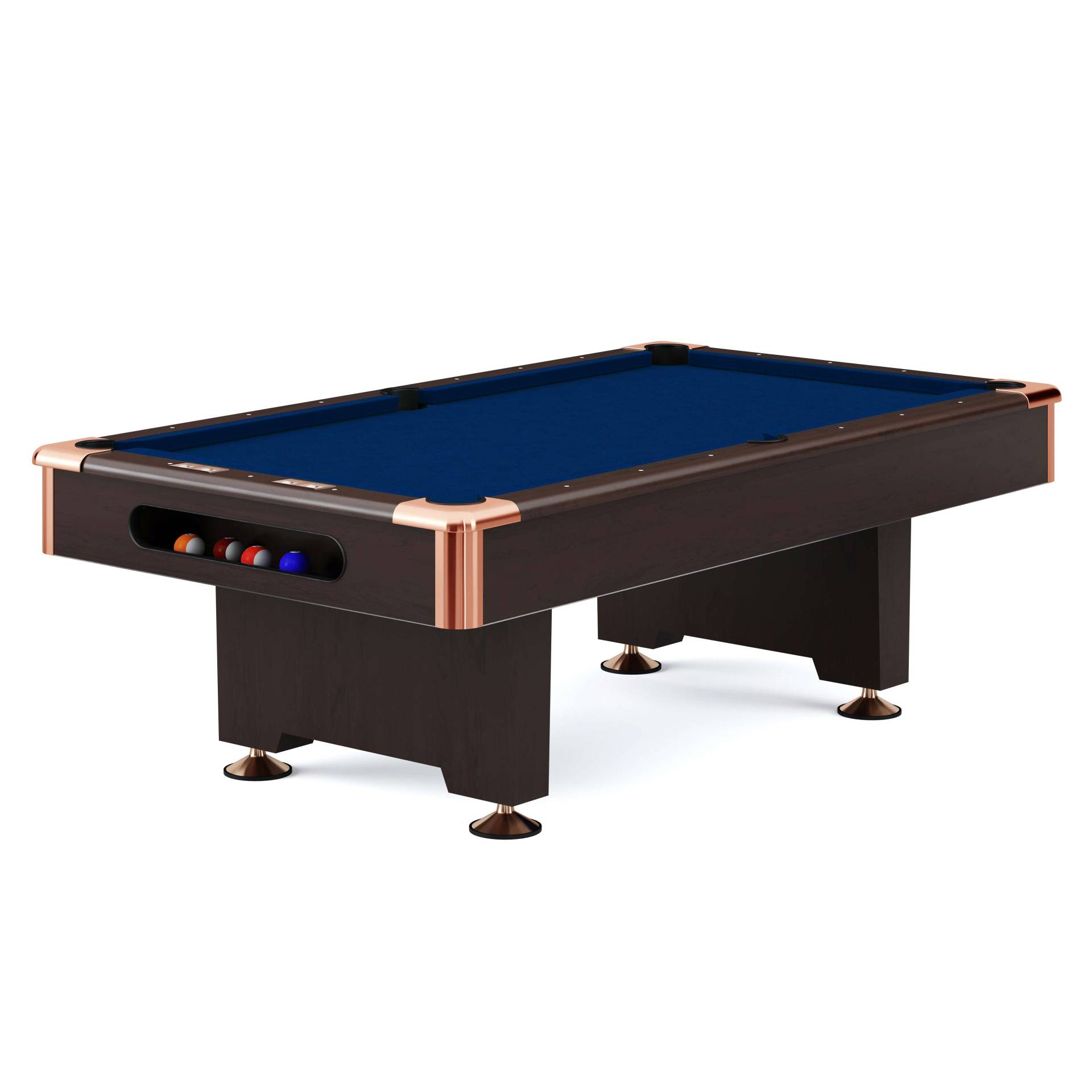 Automaten Hoffmann Billardtisch "Club Pro III" Dekor Nussbaum, EuroSpeed, Blau, 7 ft (Spielfeld 198x99 cm) von Automaten Hoffmann
