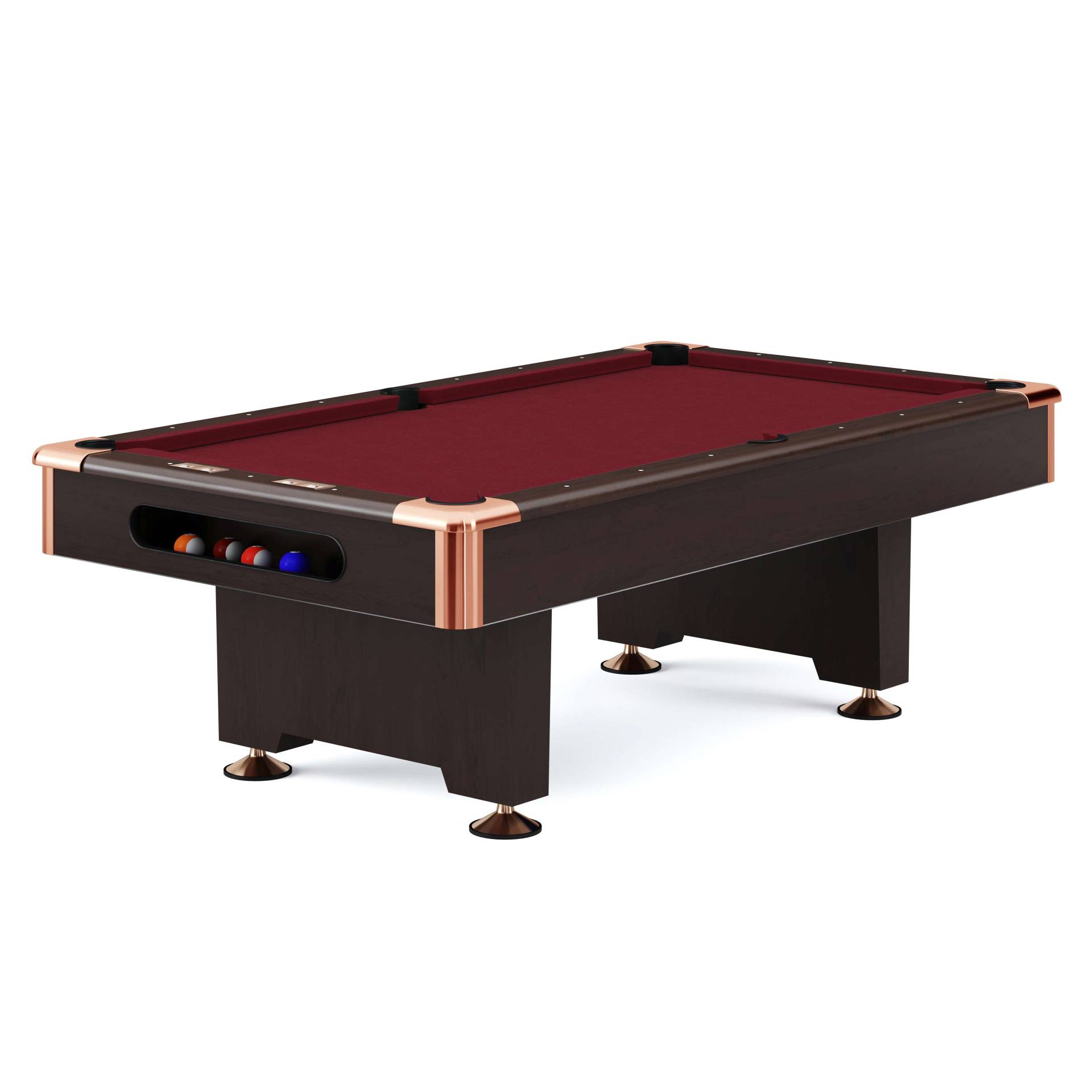 Automaten Hoffmann Billardtisch "Club Pro III" Dekor Nussbaum, Simonis 860, Red, 7 ft (Spielfeld 198x99 cm) von Automaten Hoffmann