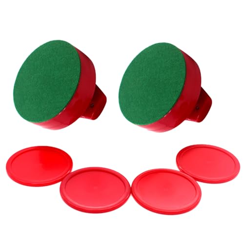 Airhockey-Pucks und Paddel-Ersatz, 94 mm, Air-Tischhockey-Spielschieber mit 4 Pucks für Spieltische, Ausrüstungsteil, Airhockey-Pucks und Schieber von Avejjbaey