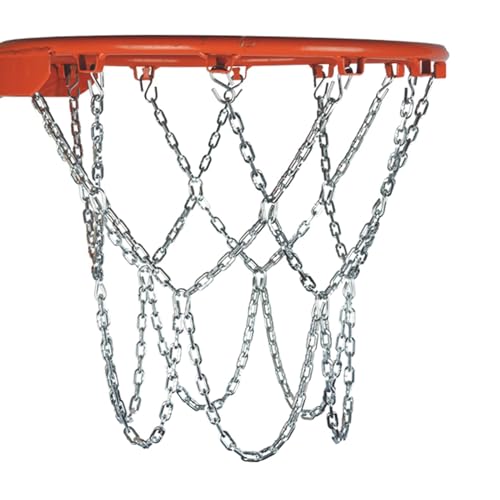 Geflochtenes Standard-Basketballnetz, Stahlkettennetz für Basketballkorb, robuste Kette, Basketballnetz, Ersatz-Basketballnetz von Avejjbaey