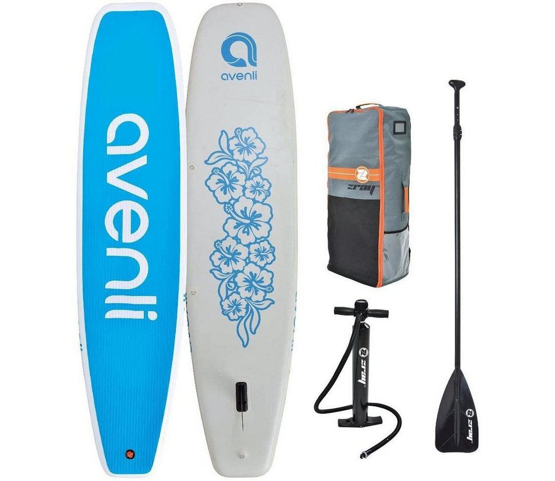 Avenli Inflatable SUP-Board YG6 SUP Yoga Board 335x81x15 cm blau/weiß, Yogaboard, (Komplettset), Yoga SUP von Avenli