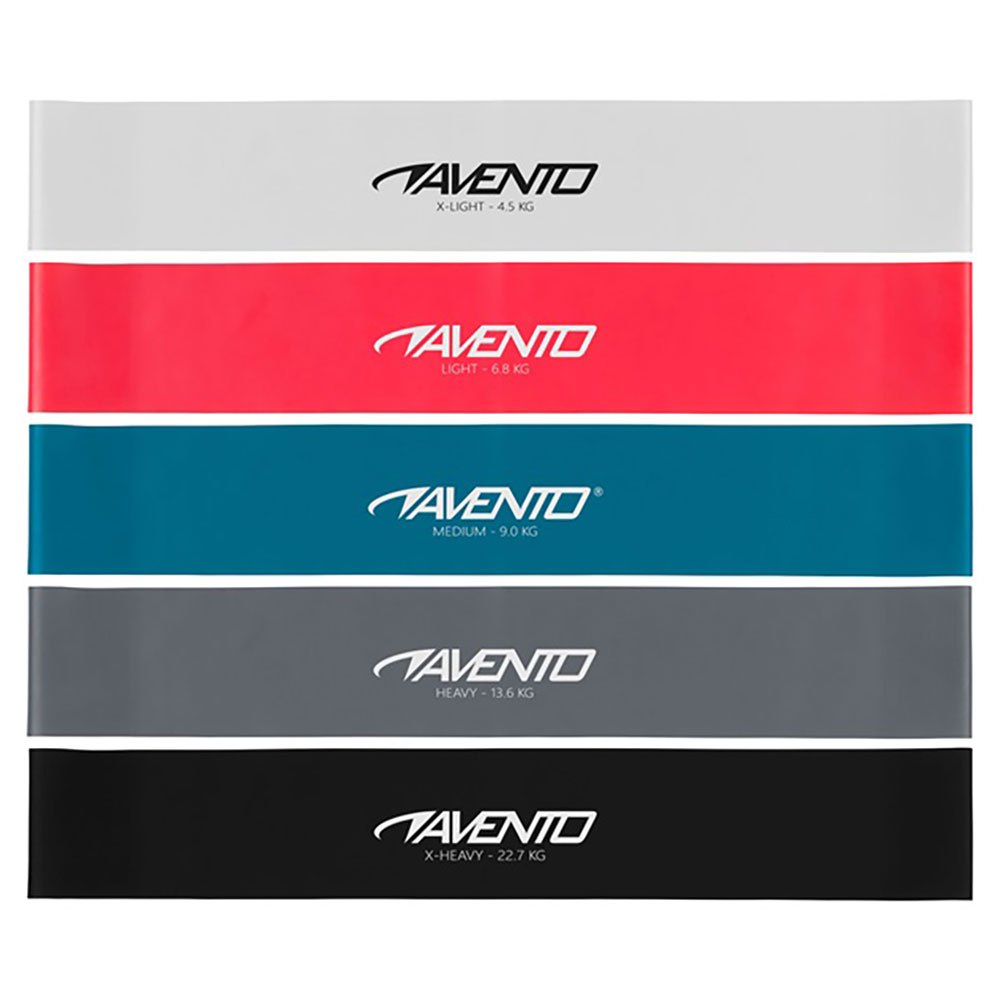 Avento Latex Resistance Band Set Resistance Band Mehrfarbig von Avento
