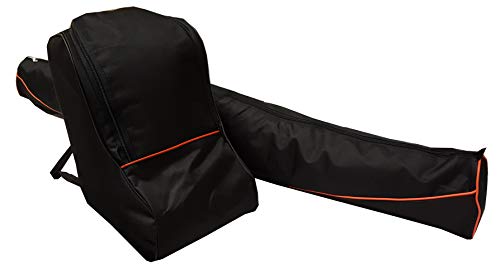 Aves-24 SKITASCHE Skisack 150 160 170 180 und 190 cm für Ski mit Stöcke mit/ohne Skischuhtasche reißfeste Skibag (160cm, SCHWARZ mit Schuhtasche) von Aves-24