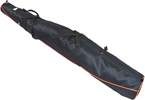 Aves-24 SKITASCHE Skisack 150 160 170 180 und 190 cm für Ski mit Stöcke mit/ohne Skischuhtasche reißfeste Skibag (180cm, SCHWARZ ohne Schuhtasche) von Aves-24