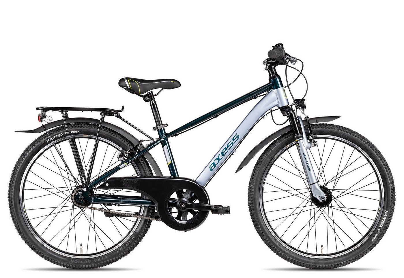 Axess Kinderfahrrad Adventure 7 24, 7 Gang Shimano Nexus 7 Rücktritt Schaltwerk, Nabenschaltung Rücktritt, Nebenschaltung Rücktritt schwarz/grau von Axess