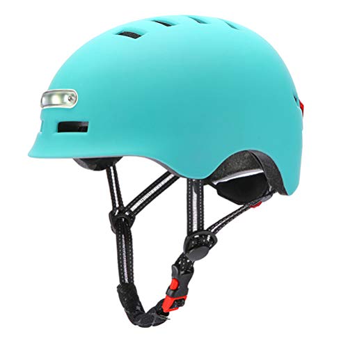Skateboard Helm Bicycle Helmet Sport Helm LED Light Fahrradhelm Fahrradhelm Elektrisches Helm für Kinder Jugendliche Erwachsene von Ayaaa