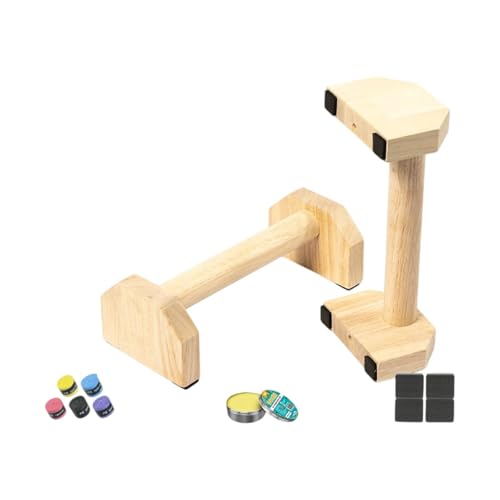 Aymzbd 2 Stück Parallettes Aus Holz für Heimtraining, Tragbar, Stabil, Liegestützgriffe, Handstandstange für Aerobic, Männer Und Frauen Aymzbd 2 Stück Parallettes Aus Holz für Heimtraining, Tragbar, Stabil, Liegestützgriffe, Handstandstange für Aerobic, Männer Und Frauen von Aymzbd