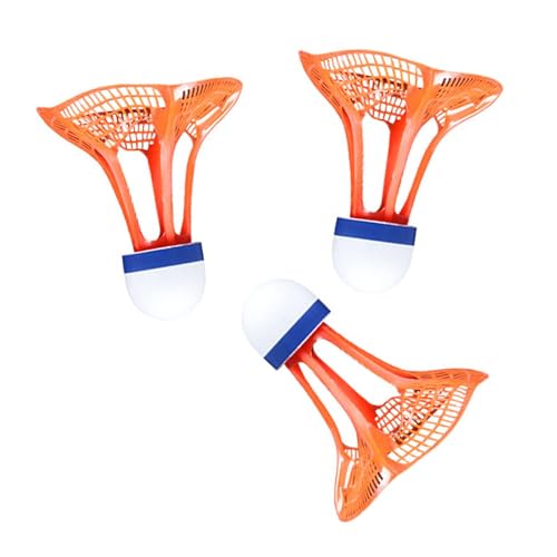 Aymzbd 3er Pack Windfeste Badmintonbälle für Effektives, Orange von Aymzbd
