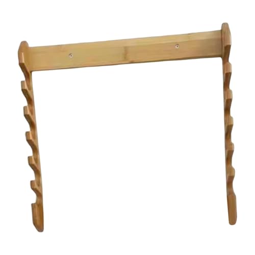 Aymzbd Angelrutenhalter, Angelrutenständer, Praktische Aufbewahrung, Aus Holz, Einfach zu Installierender Billardqueue Ausstellungsständer, Organizer für, 6 Steckplätze von Aymzbd