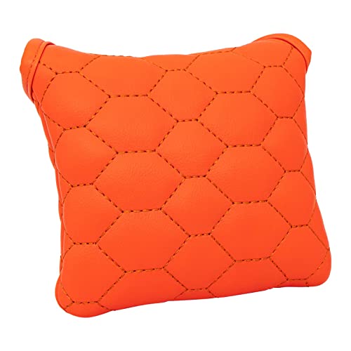 Aymzbd Magnetische Golfschläger Kopfabdeckung Center Putter Head Cover Protection Mallet, Orange von Aymzbd